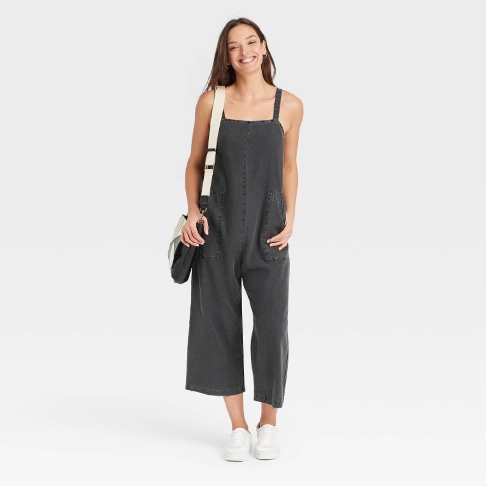 Women’s universal thread utility cropped jumpsuit NWT target gray large